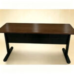 durable two person laboratory desk with hpl finish and stable steel frame, for classroom, training room & education use